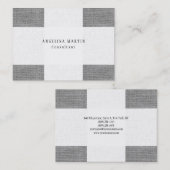 Stijlvol Trendy Gray Cross Pattern Plain Modern Visitekaartje (Voorkant / Achterkant)