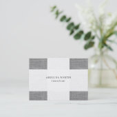 Stijlvol Trendy Gray Cross Pattern Plain Modern Visitekaartje (Staand voorkant)