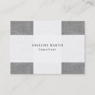 Stijlvol Trendy Gray Cross Pattern Plain Modern Visitekaartje