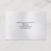 Stijlvol Trendy Gray Minimalist Plain Modern Visitekaartje (Achterkant)