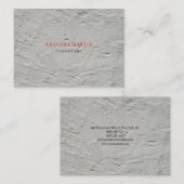Stijlvol Trendy Gray Wall Texture Minimalist Moder Visitekaartje (Voorkant / Achterkant)
