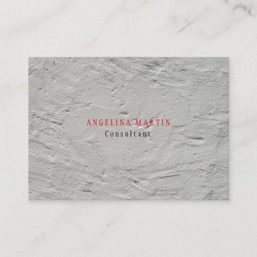 Stijlvol Trendy Gray Wall Texture Minimalist Moder Visitekaartje (Voorkant)
