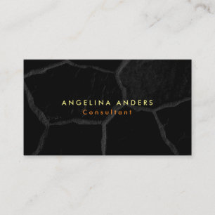 Stijlvol Trendy Grey Black Stone Plain Modern Visitekaartje
