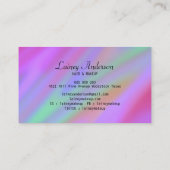 Stijlvol Trendy luxe paarse groen roze abstract Visitekaartje (Achterkant)