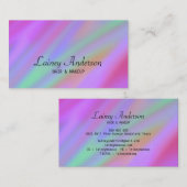 Stijlvol Trendy luxe paarse groen roze abstract Visitekaartje (Voorkant / Achterkant)