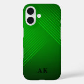 Stijlvol & trendy Modern Groen Monogram Initiaal Case-Mate iPhone Case (Achterkant)