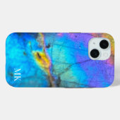 Stijlvol trendy modern kleurrijk Initiaal monogram Case-Mate iPhone Case (Achterkant (horizontaal))