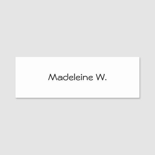 Stijlvol, trendy, modern, minimalistisch monogram naamplaatje (Voorkant)