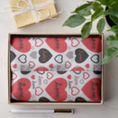 Stijlvol Trendy Red en Black Love Hetern Tissuepapier (Geschenk)