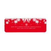 Stijlvol Trendy Script rode kerst Etiket (Voorkant)