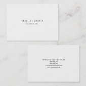 Stijlvol Trendy White Minimalist Plain Modern Visitekaartje (Voorkant / Achterkant)