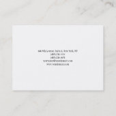 Stijlvol Trendy White Minimalist Plain Modern Visitekaartje (Achterkant)