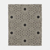 Stijlvol trendy zwart-wit dot art patroon fleece deken (Voorkant)