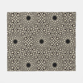 Stijlvol trendy zwart-wit dot art patroon fleece deken (Voorkant (Horizontaal))