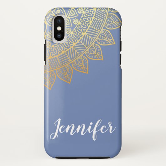 Stijlvol Tribal Patroon 2 / Blauw Case-Mate iPhone Case (Achterkant)