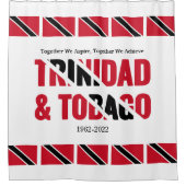 Stijlvol TRINIDAD TOBAGO Douchegordijn (Voorkant)