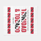 Stijlvol TRINIDAD TOBAGO Fleece Deken (Voorkant (Horizontaal))