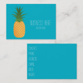 Stijlvol tropisch anananasappelfruit visitekaartje (Voorkant / Achterkant)