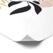 Stijlvol tropisch bruidsfeest welkomstbord poster (Hoek)