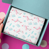 Stijlvol Tropisch Kerstroze flamingo Girly Tissuepapier