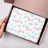 Stijlvol Tropisch Kerstroze flamingo Girly Tissuepapier
