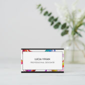 Stijlvol tropisch minimalistisch modern profession visitekaartje (Staand voorkant)