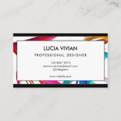 Stijlvol tropisch minimalistisch modern profession visitekaartje (Achterkant)