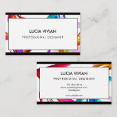 Stijlvol tropisch minimalistisch modern profession visitekaartje (Voorkant / Achterkant)