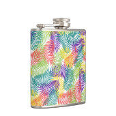 Stijlvol Tropisch palmflap Kleurrijk Patroon Heupfles (Rechts)
