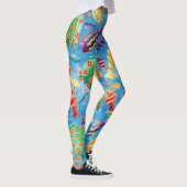Stijlvol tropisch vis leuk patroon leggings (Rechts)