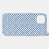 Stijlvol Turquoise blauw & paarse POlka stipt mode Case-Mate iPhone Case (Achterkant (horizontaal))