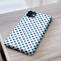 Stijlvol Turquoise blauw & paarse POlka stipt mode