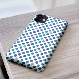 Stijlvol Turquoise blauw & paarse POlka stipt mode Case-Mate iPhone Case