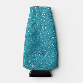 Stijlvol Turquoise Blue Glitter Flesjeskoeler