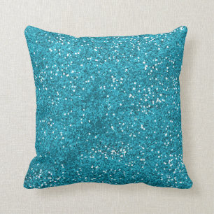 Stijlvol Turquoise Blue Glitter Kussen