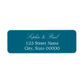 Stijlvol Turquoise Blue Return Label (Voorkant)
