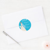 Stijlvol Turquoise Bride Vrijgezellenfeest Sticker (Envelop)