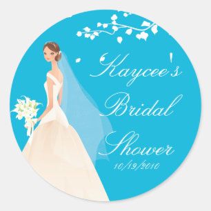 Stijlvol Turquoise Bride Vrijgezellenfeest Sticker