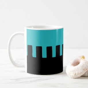 Stijlvol Turquoise en zwart Patroon Koffiemok