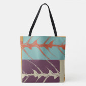 Stijlvol Turquoise Paars Oranje Leaf Tote Bag (Voorkant)