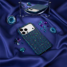 Stijlvol Turquoise & Paars Stippen Chic Patroon