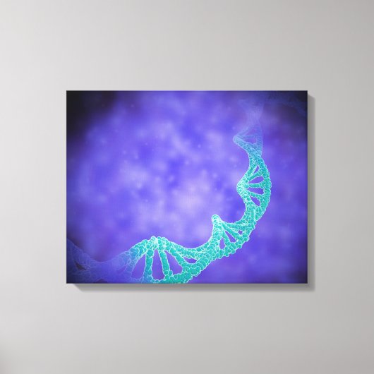 Stijlvol Uitzicht van strengen menselijk DNA Canvas Afdruk (Voorkant)