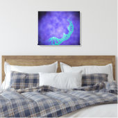 Stijlvol Uitzicht van strengen menselijk DNA Canvas Afdruk (Insitu (Slaapkamer))