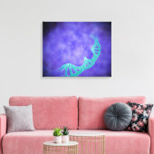 Stijlvol Uitzicht van strengen menselijk DNA Canvas Afdruk (Insitu (Woonkamer))