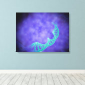 Stijlvol Uitzicht van strengen menselijk DNA Canvas Afdruk (Insitu (Houten vloer))