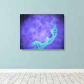Stijlvol Uitzicht van strengen menselijk DNA Canvas Afdruk (Insitu (Houten vloer))