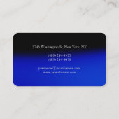 Stijlvol uniek blauw rood vet tekst monogram visitekaartje (Achterkant)