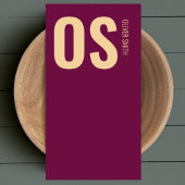 Stijlvol Uniek Bourgondisch Professioneel Monogram Visitekaartje