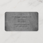 Stijlvol uniek Chalkboard Red Bold Text Monogram Visitekaartje (Achterkant)