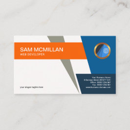 Stijlvol uniek grijs Thunderbolt Arrow modern Web Visitekaartje